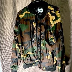 Camouflage bomber jacket
